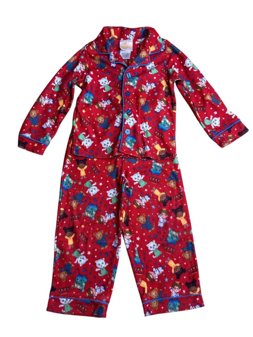 4T Daniel Tiger Neighborhood Trolley and Friends 2-Piece Pajamas Fleece